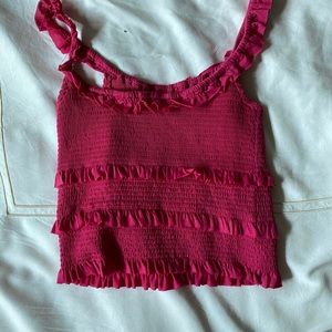 UO pink cropped tank